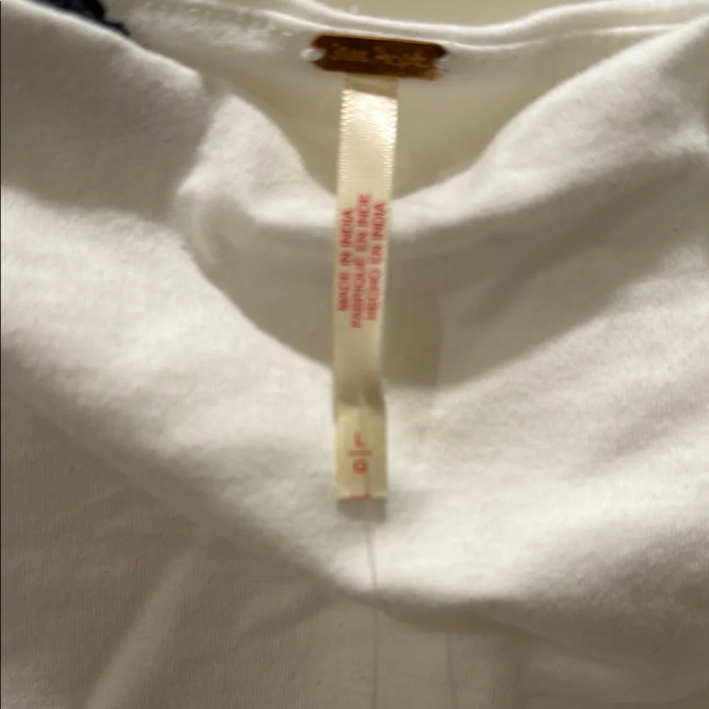 Free People White and Navy Tank TopFree People Bodega tube top - Picture 3 of 10